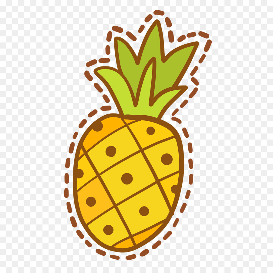 свободно Pineapple, мультфильм, рисунок прозрачное изображение.