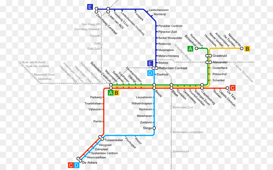 Роттердам схема метро