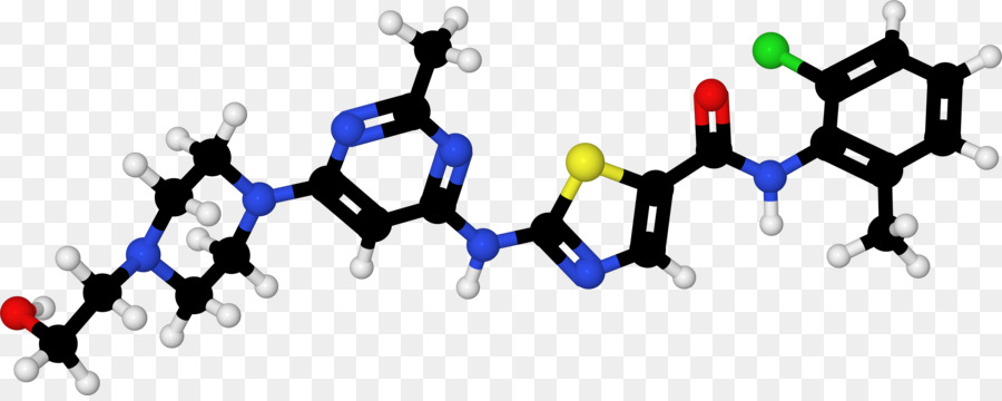 Dasatinib，модель Ballandstick PNG