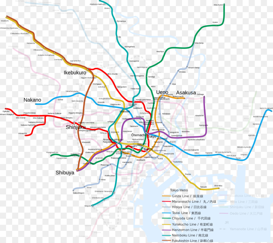 Токийский метрополитен схема