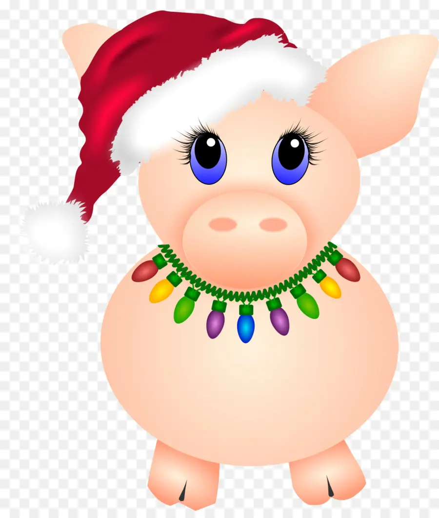 свинья，Рождество PNG