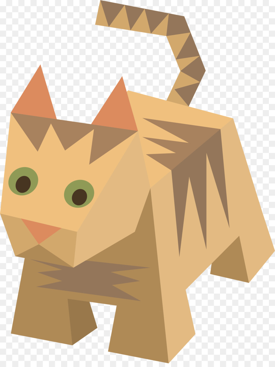 Оригами кот，кот PNG