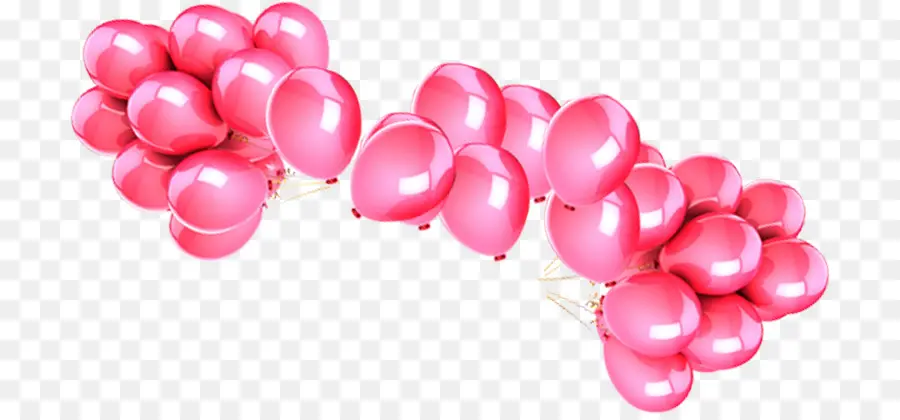 Воздушный шар，розовый PNG