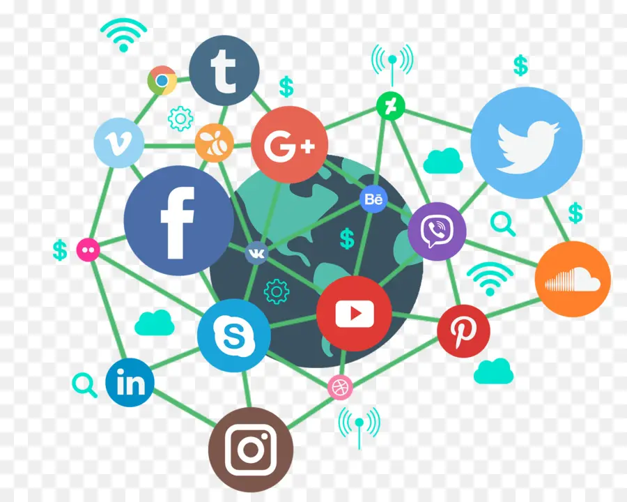 Социальные медиа，цифровой маркетинг PNG