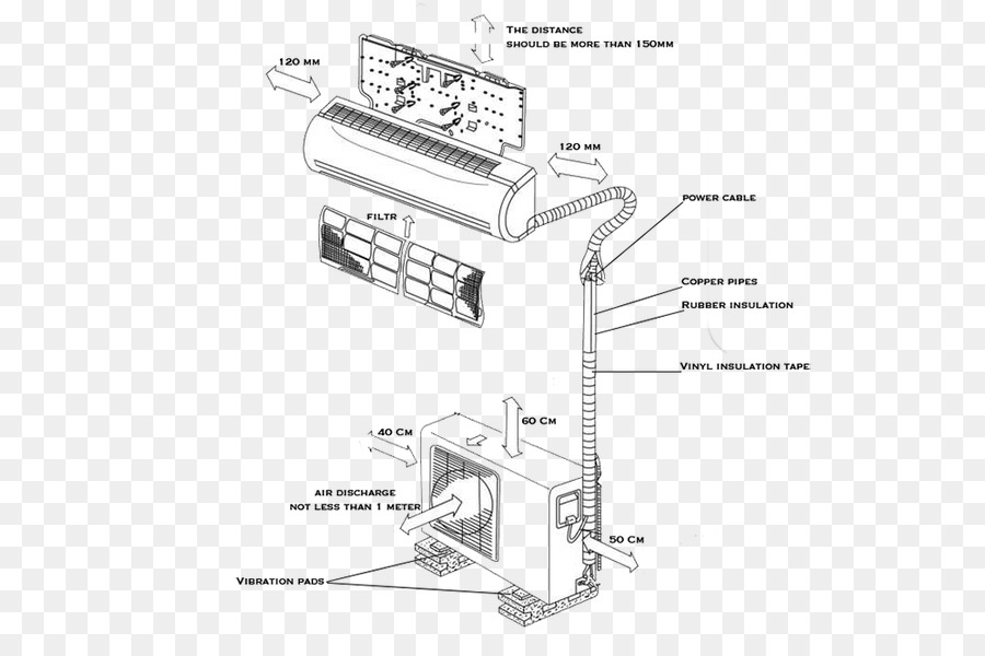 Схема кондиционера，Установка PNG