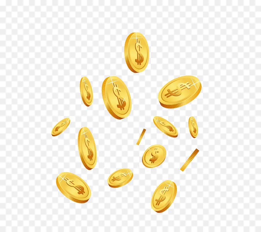 золотая монета，монета PNG