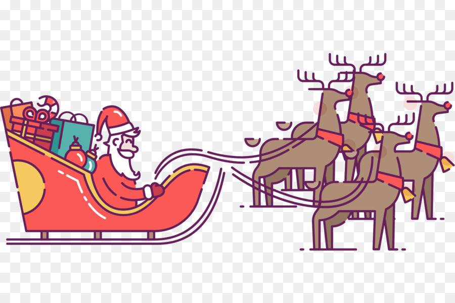 Санта Клаус，Reindeer PNG