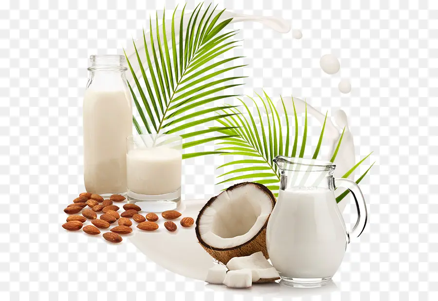 Кокосовое молоко，миндальное молоко PNG
