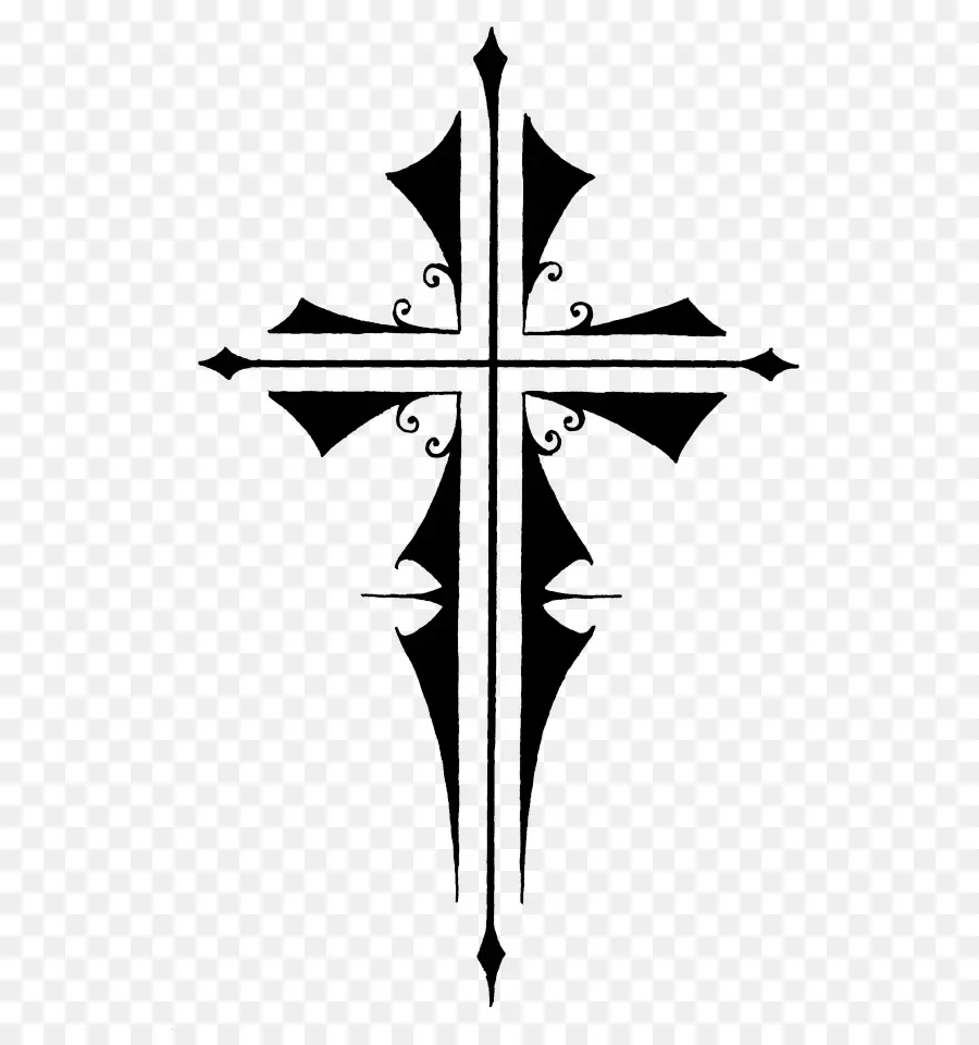 татуировки，Христианский крест PNG
