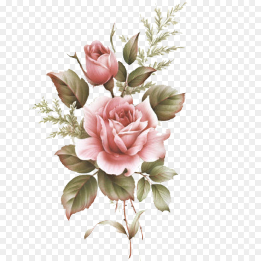 Рисунок пиона,розы для вышивки гладью