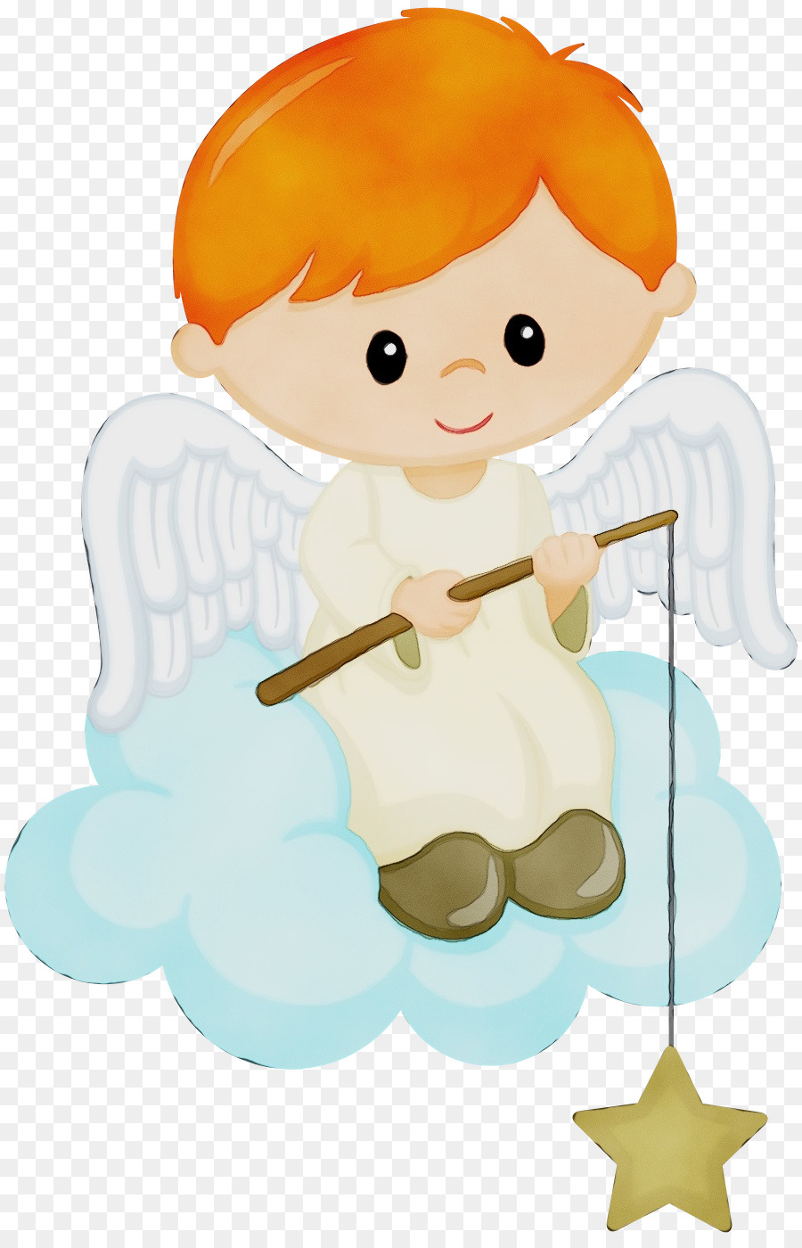 Ангелочек мальчик на облачке