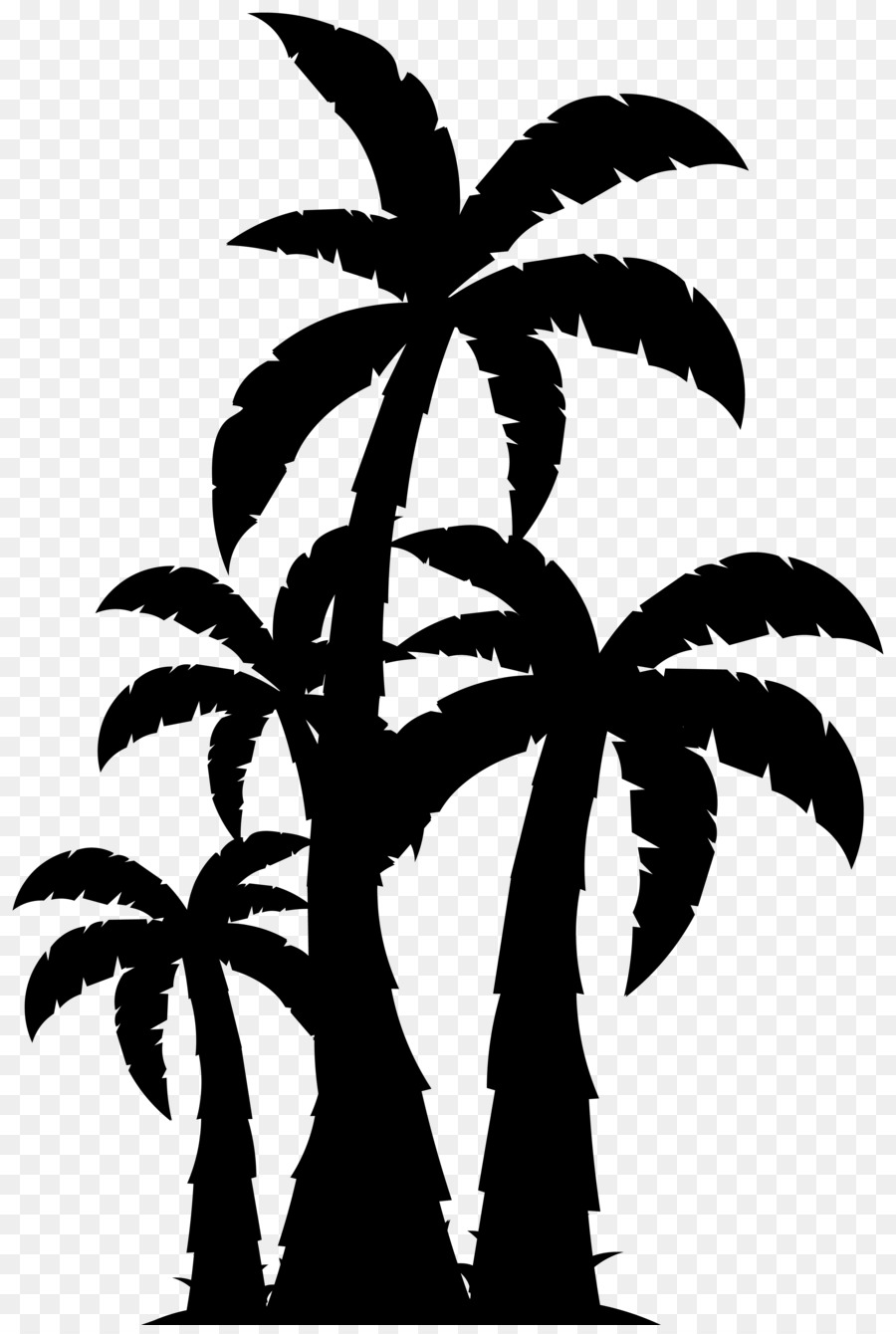 силуэт，пальмы PNG