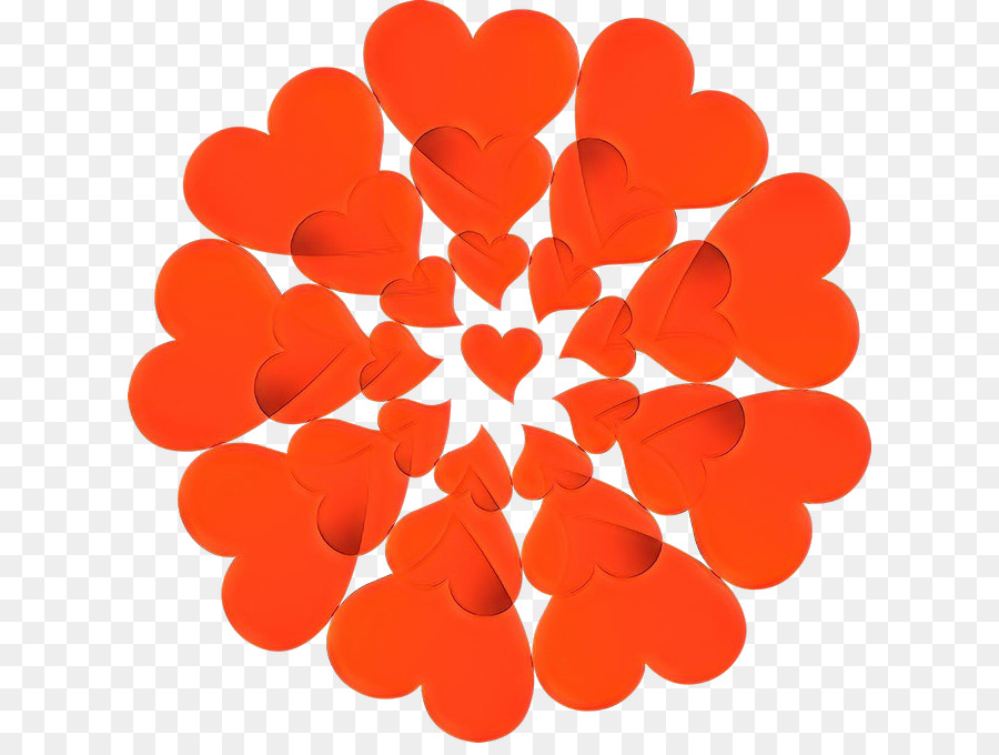 сердце，оранжевый PNG