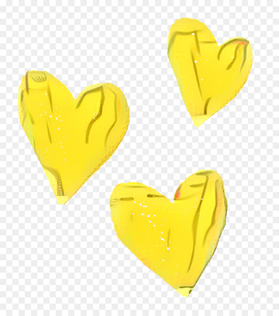 желтый，сердце PNG