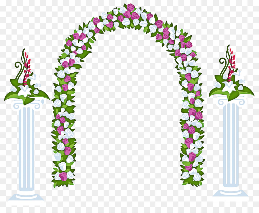 цветочный дизайн，арка PNG
