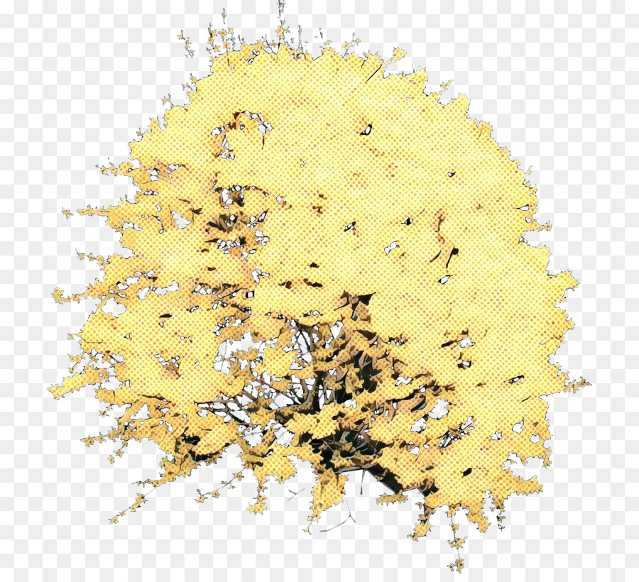 желтый，Дерево PNG
