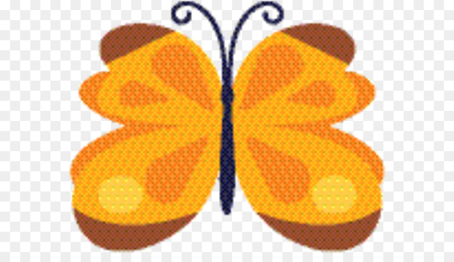 бабочка монарх，желтый PNG