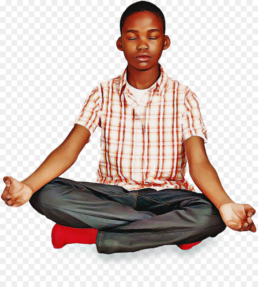сидит，Медитация PNG