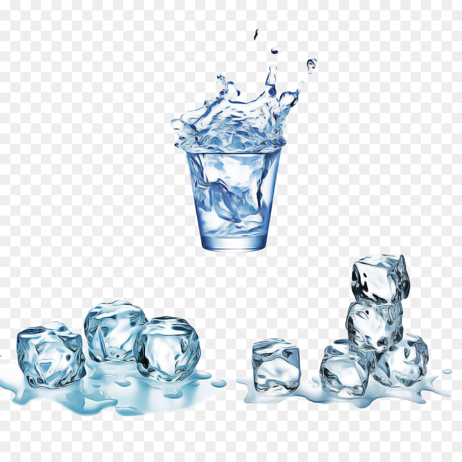 вода，кубик льда PNG