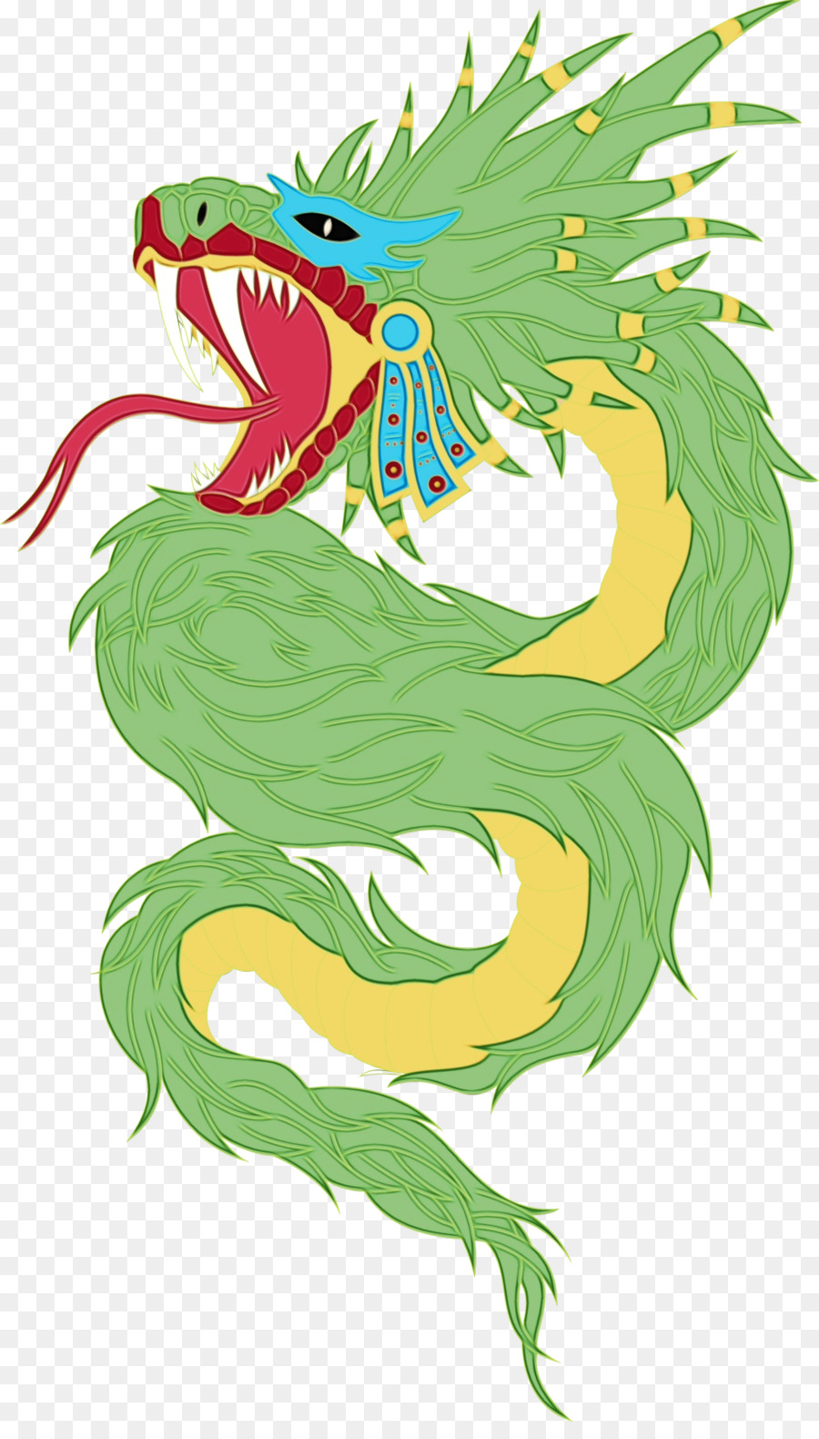 Дракон，зеленый дракон PNG