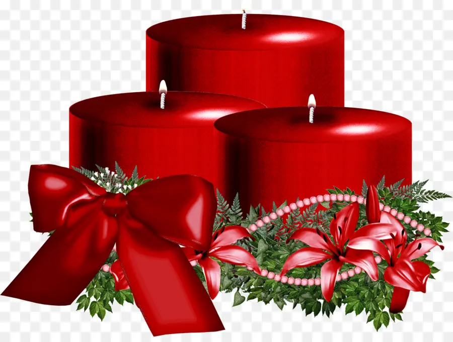 красный，рождественские украшения PNG