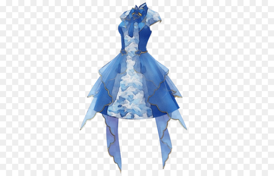 синий，дизайн костюма PNG