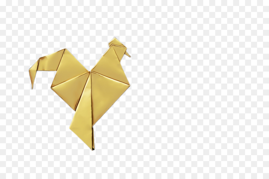 оригами，желтый PNG