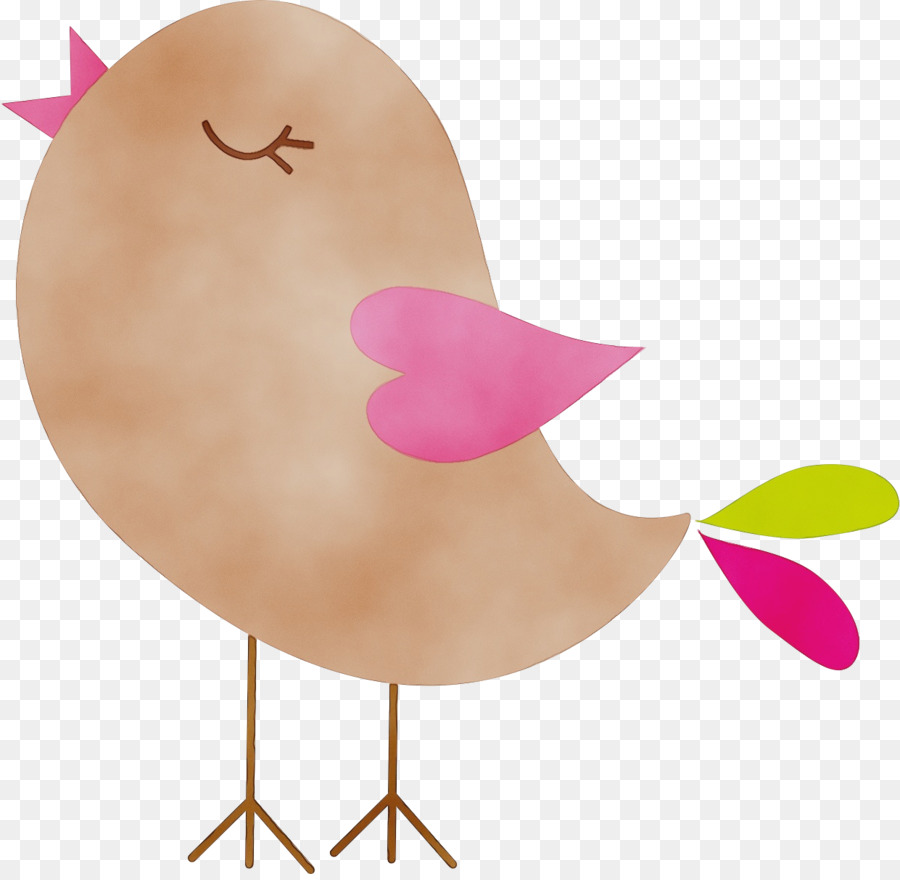 розовый，Птица PNG