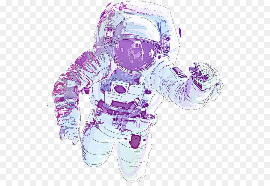 астронавт，фиолетовый PNG