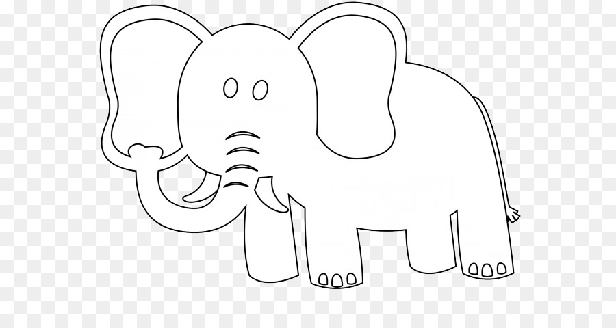 Слон，белый PNG