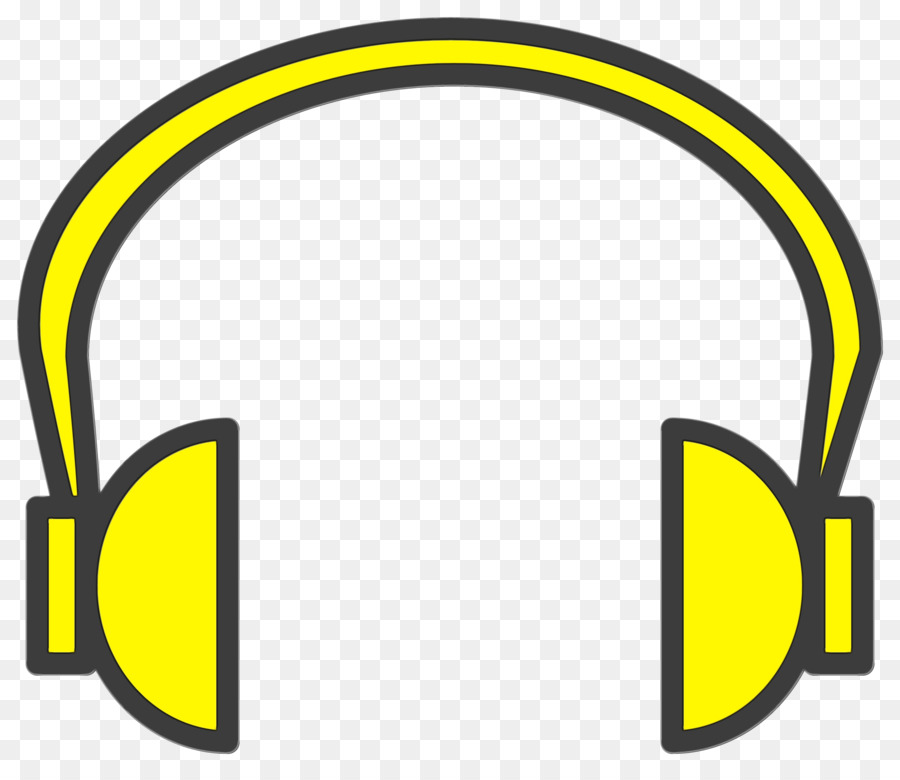 желтый，Headphones PNG