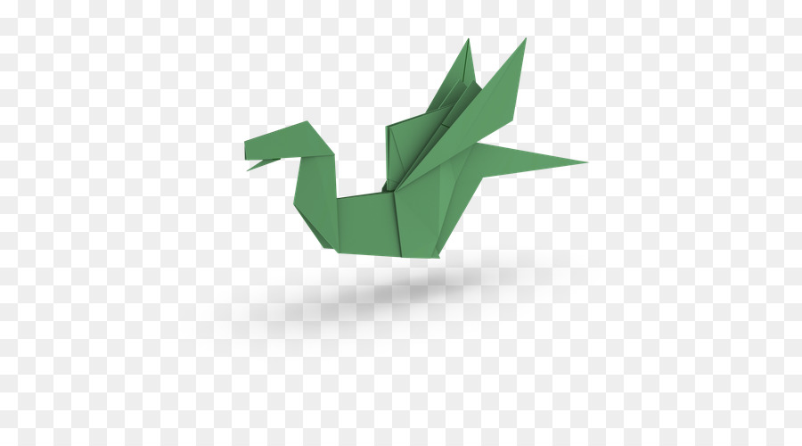 оригами，зеленый PNG