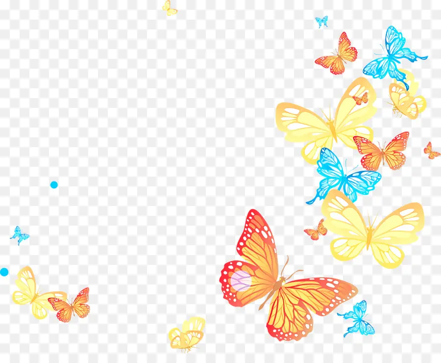 Бабочка，желтый PNG