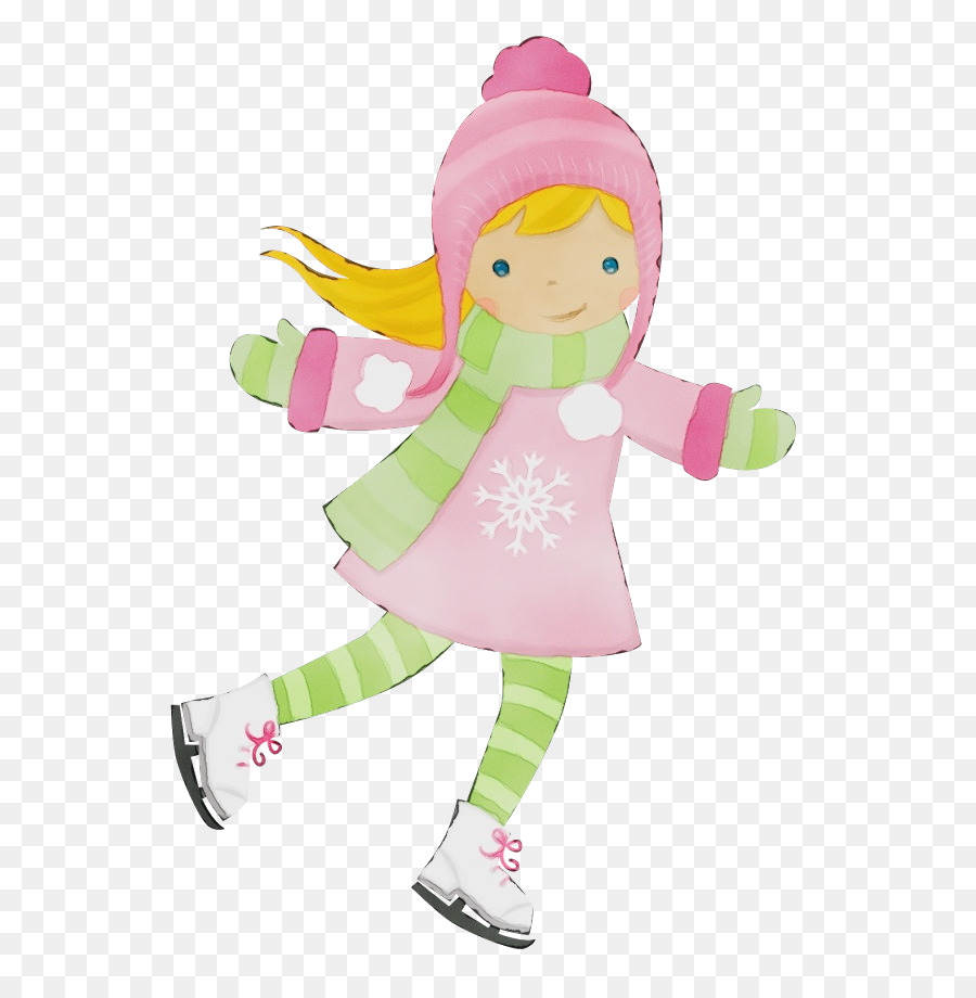 Девочка катается на коньках