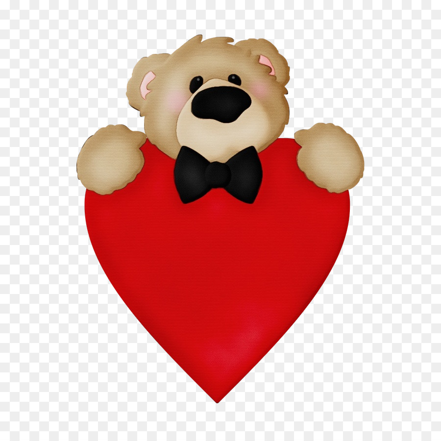 Медведь с сердцем на прозрачном фоне