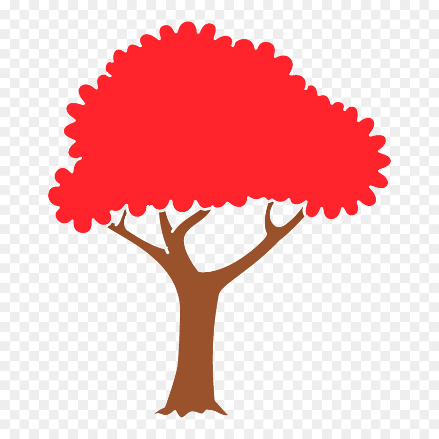 красный，Дерево PNG