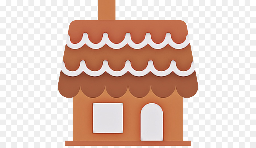 Пряничный домик，оранжевый PNG