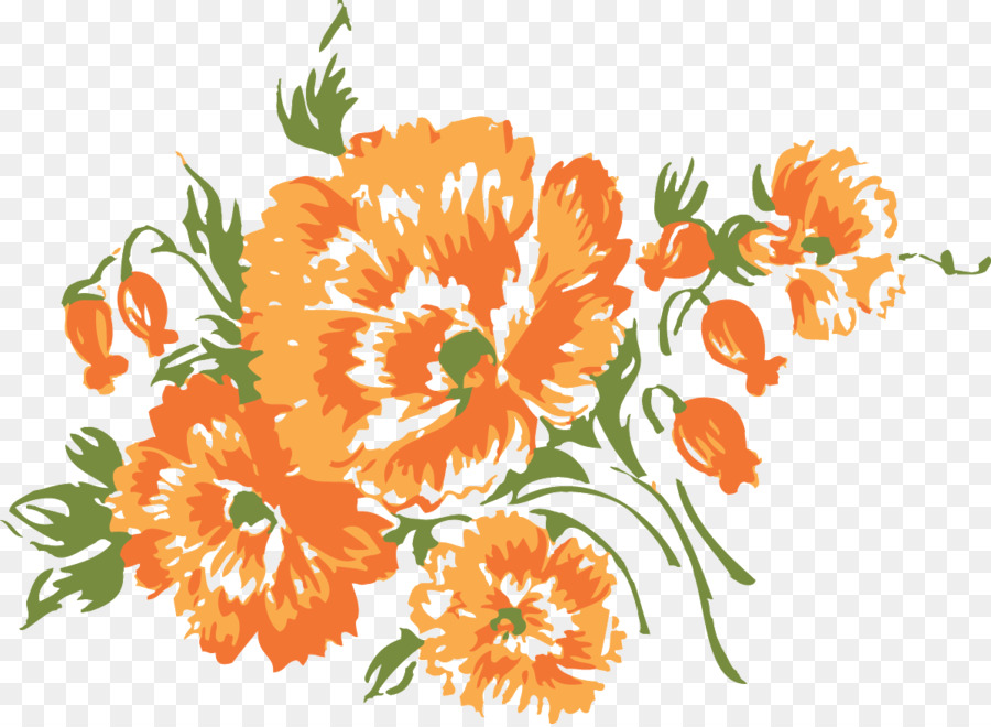 цветок，английский календулы PNG