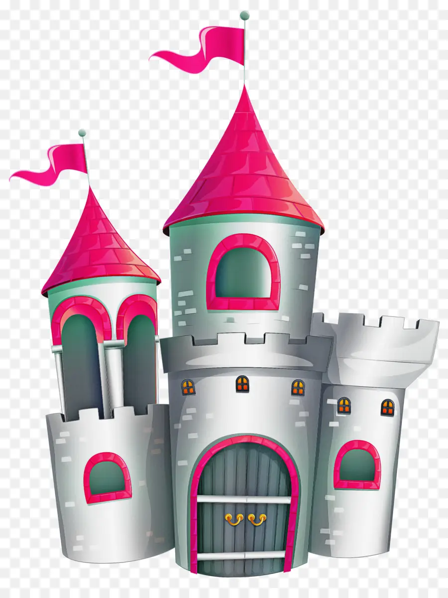 розовый，замок PNG