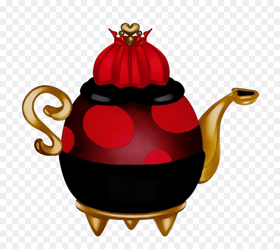 красный，чайник PNG