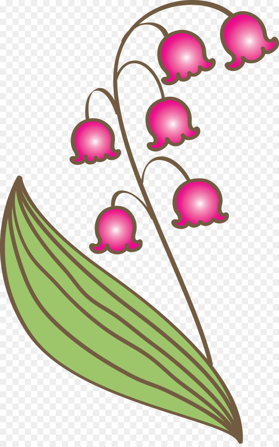 Лист，розовый PNG