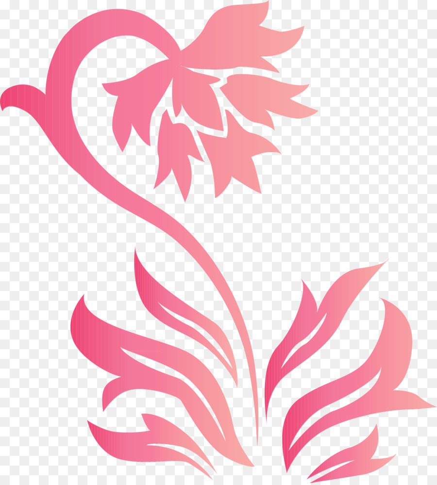 Лист，розовый PNG