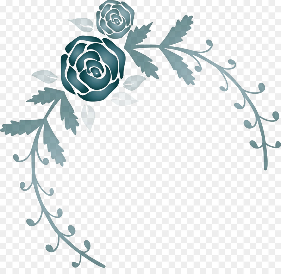 Лист，Голубая роза PNG