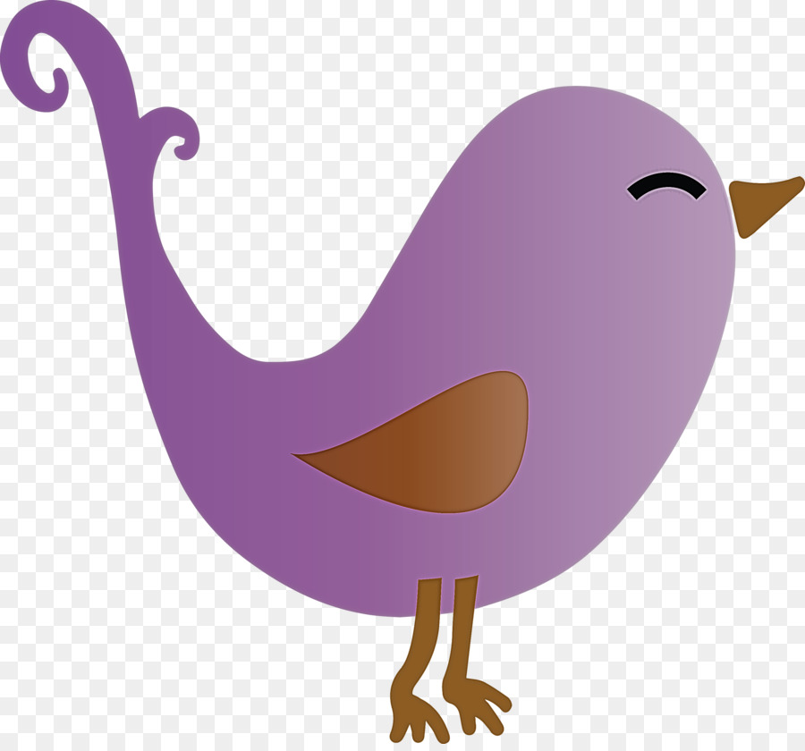 фиолетовый，Птица PNG