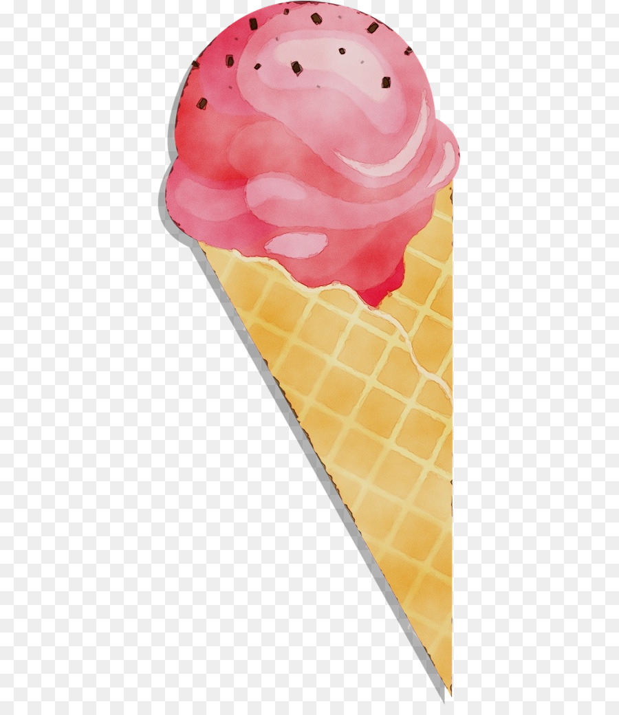 Рожок мороженого на прозрачном фоне