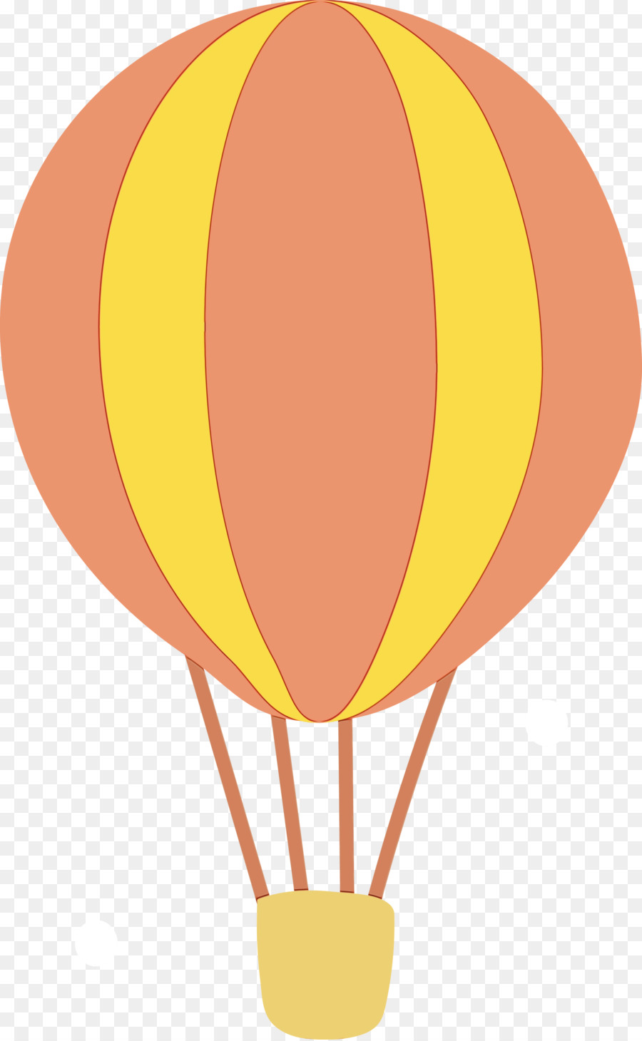воздушный шар，желтый PNG