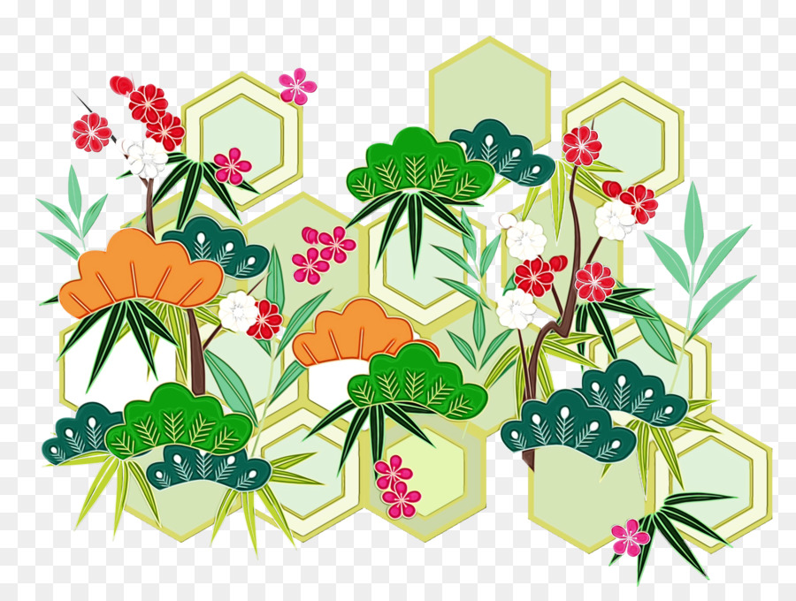 цветочный дизайн，Стебель растения PNG