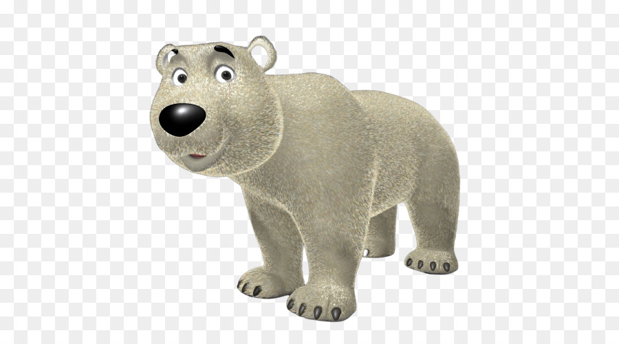 Полярный медведь，животная статуэтка PNG