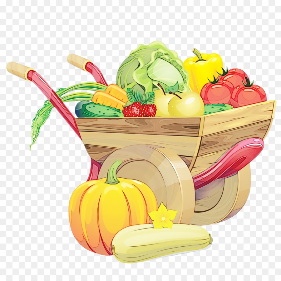 Тележка с фруктами и овощами для детей
