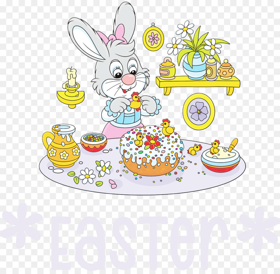 Картина зайчик с тортиком